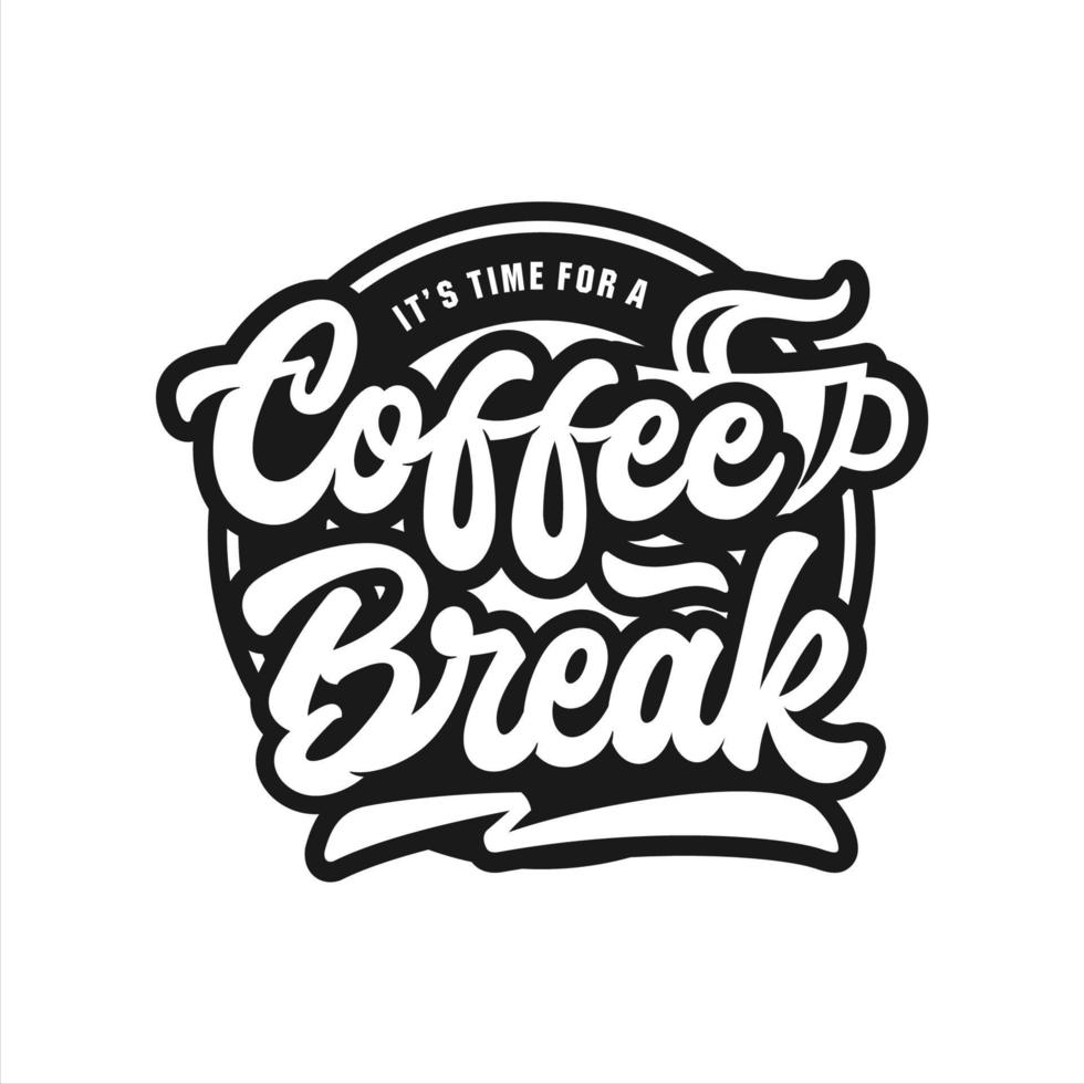 Coffee break vector design logo