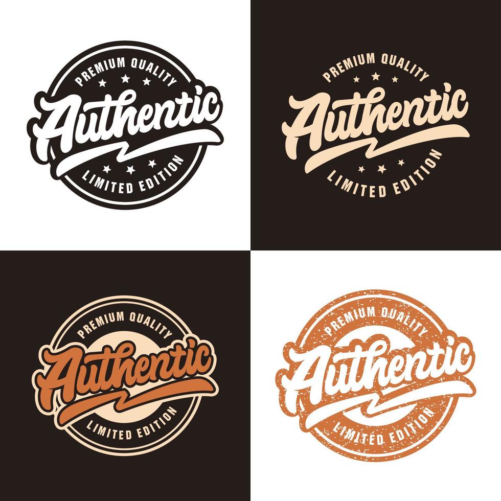 Authentic premium quality style design collection vector