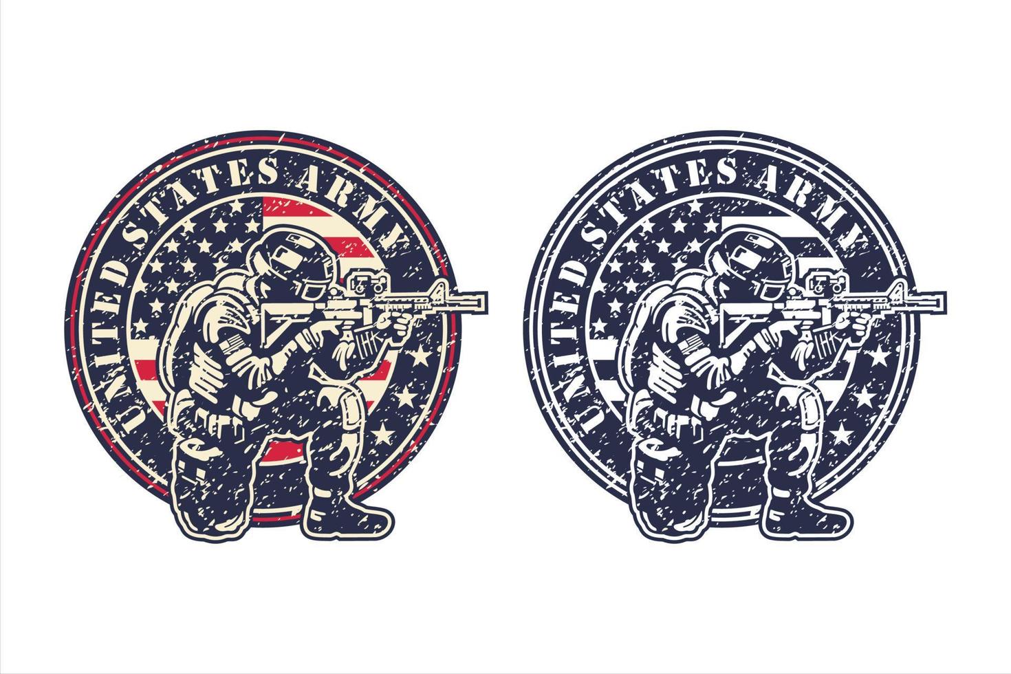 logotipo de diseño vectorial del ejército de los estados unidos vector