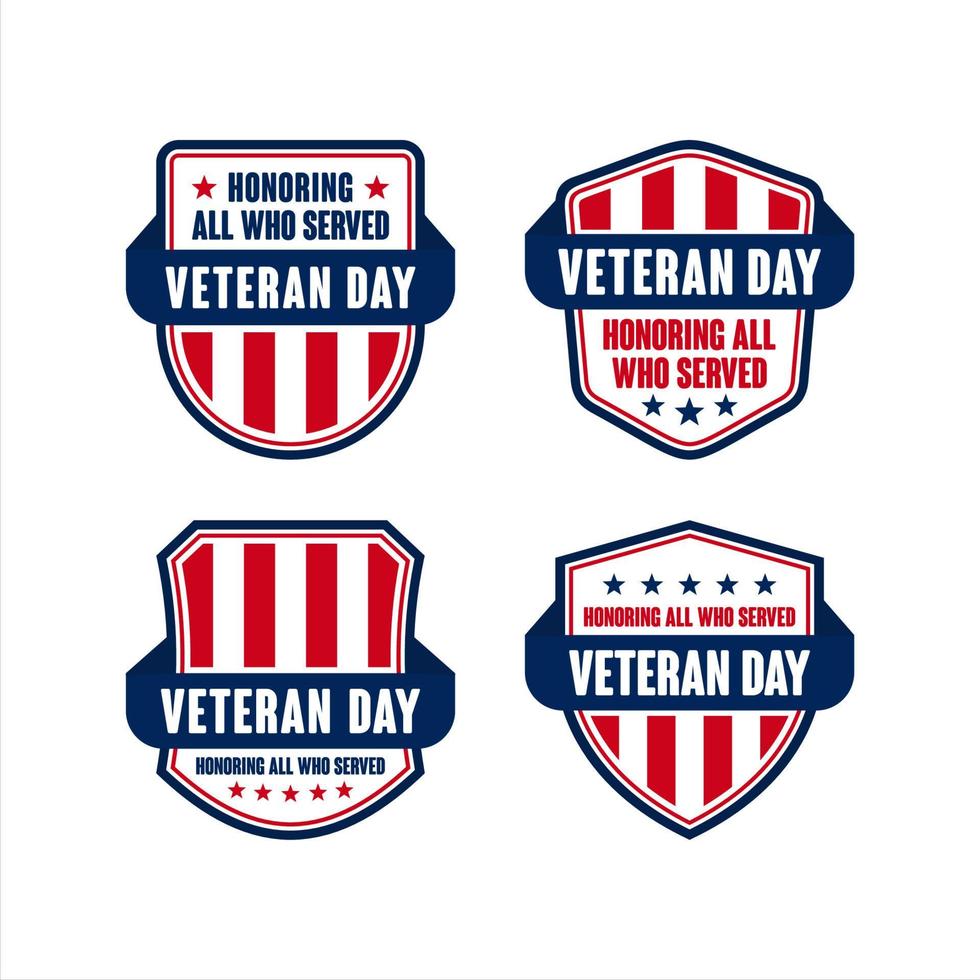 badge veteran day shield vector design