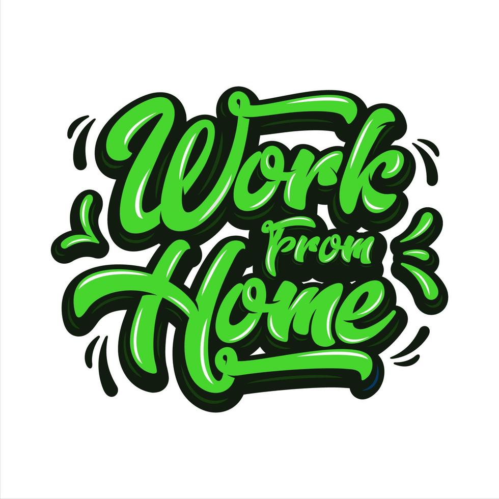 Work from home lettering Vector Design