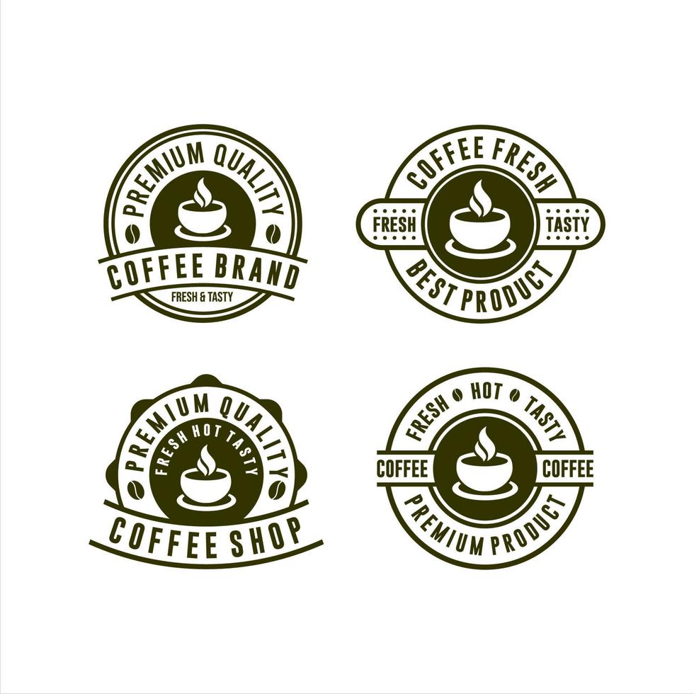 Coffee Brand Fresh Shop Collection vector