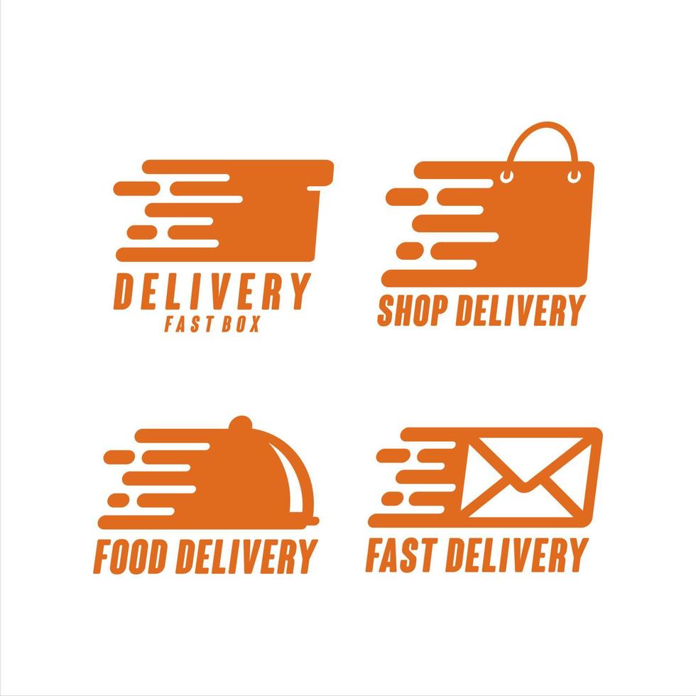 Fast Delivery Food shop Vector Logos