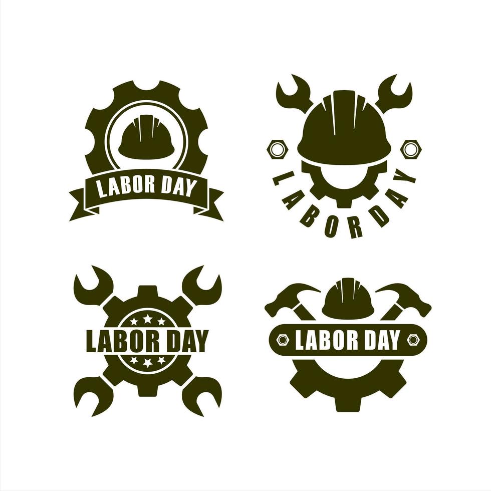 Flat Design Labor Day Collections vector