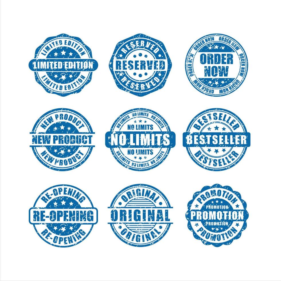 Stamps circle product design Collection vector
