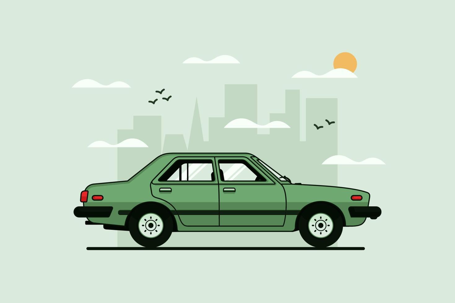 ilustración de diseño de vector de coche clásico