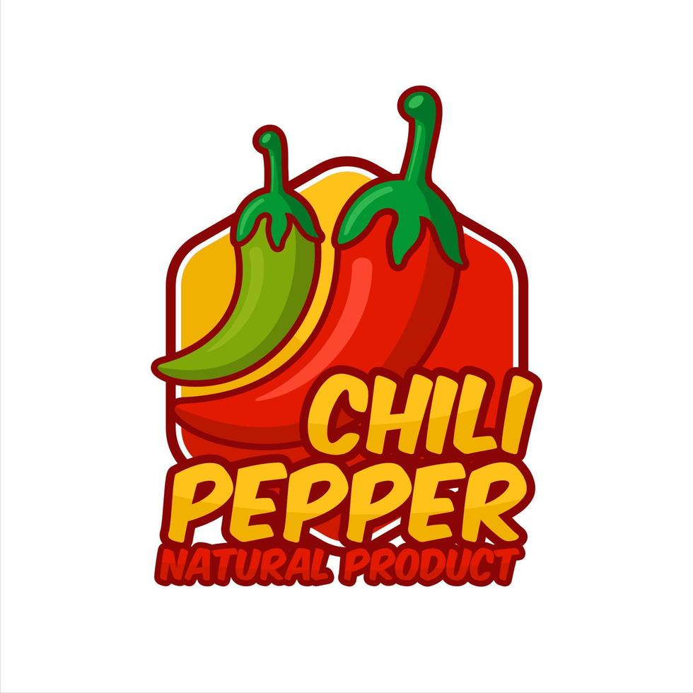 diseño de vector de producto natural de chiles