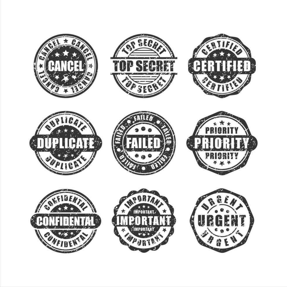 Stamps vector design set collection.eps