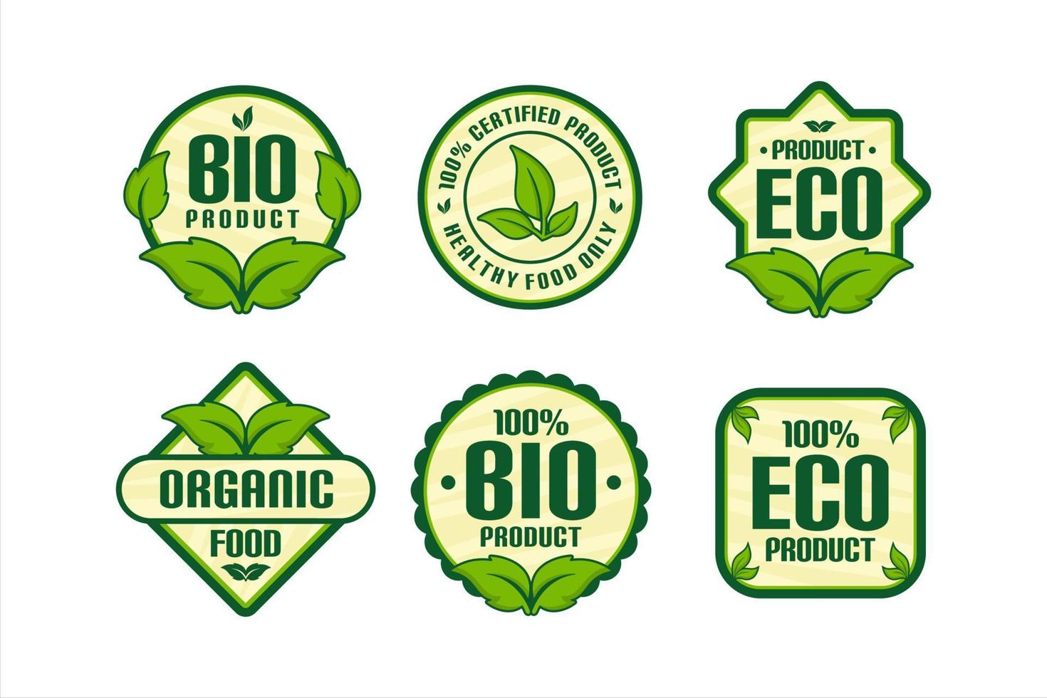 Organic food vector design collection