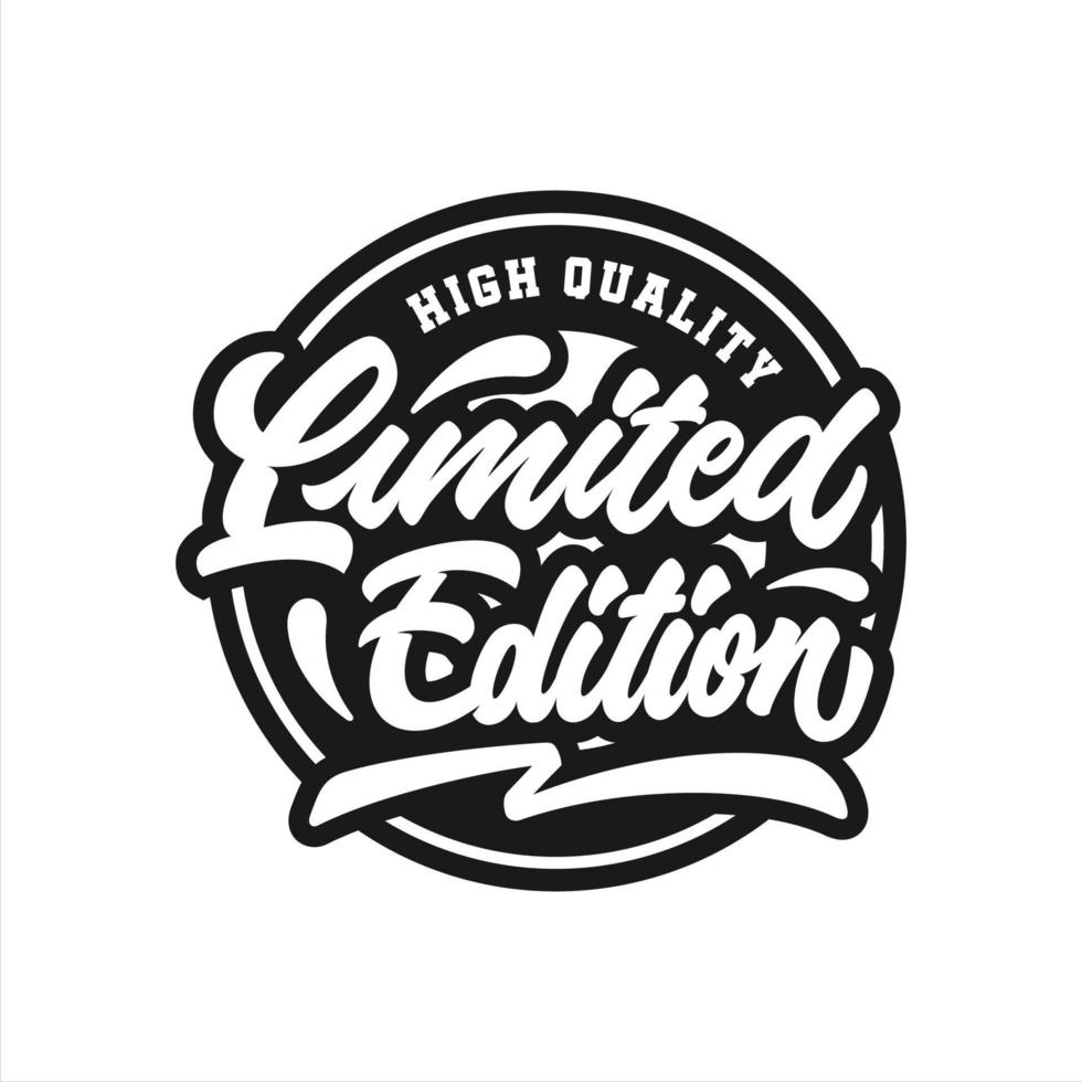 Limited edition lettering stamp premium logo vector