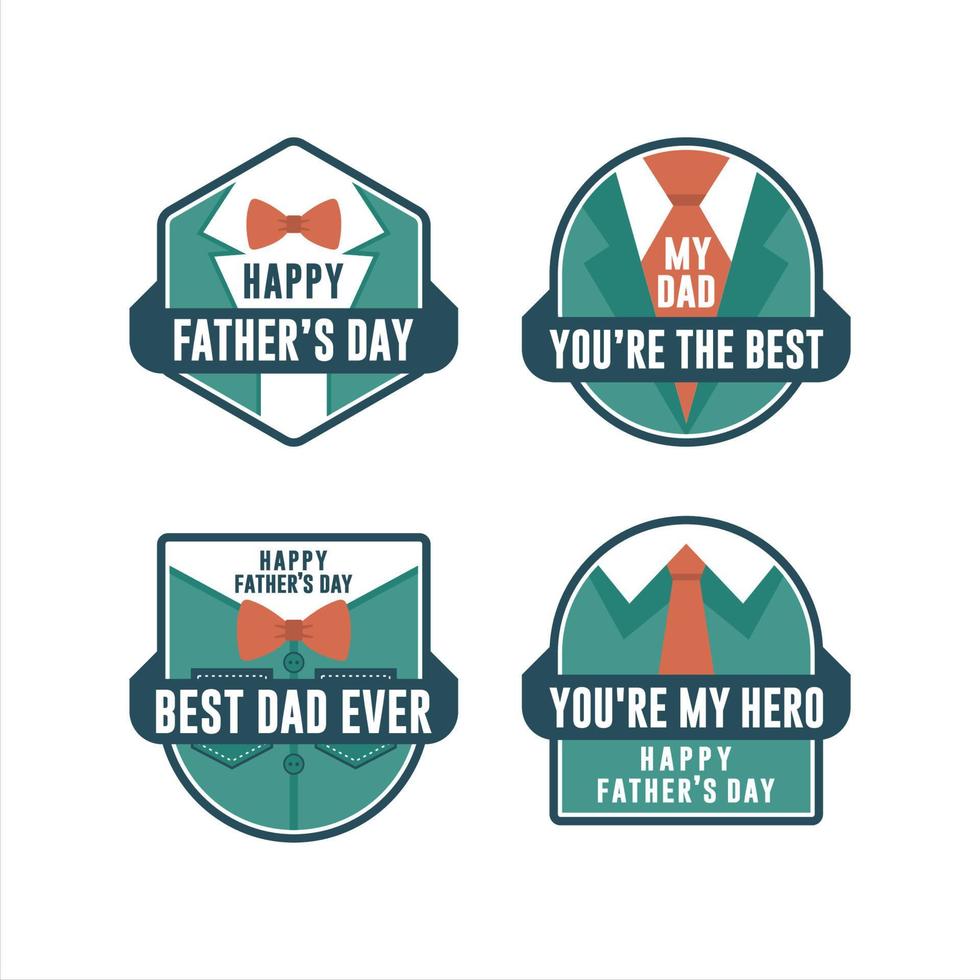 Father's Day badge clothes element vector