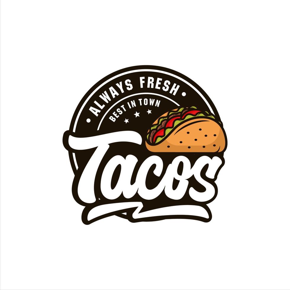 Tacos always fresh vector logo