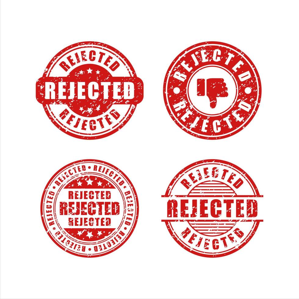 Rejected vector design stamps collection