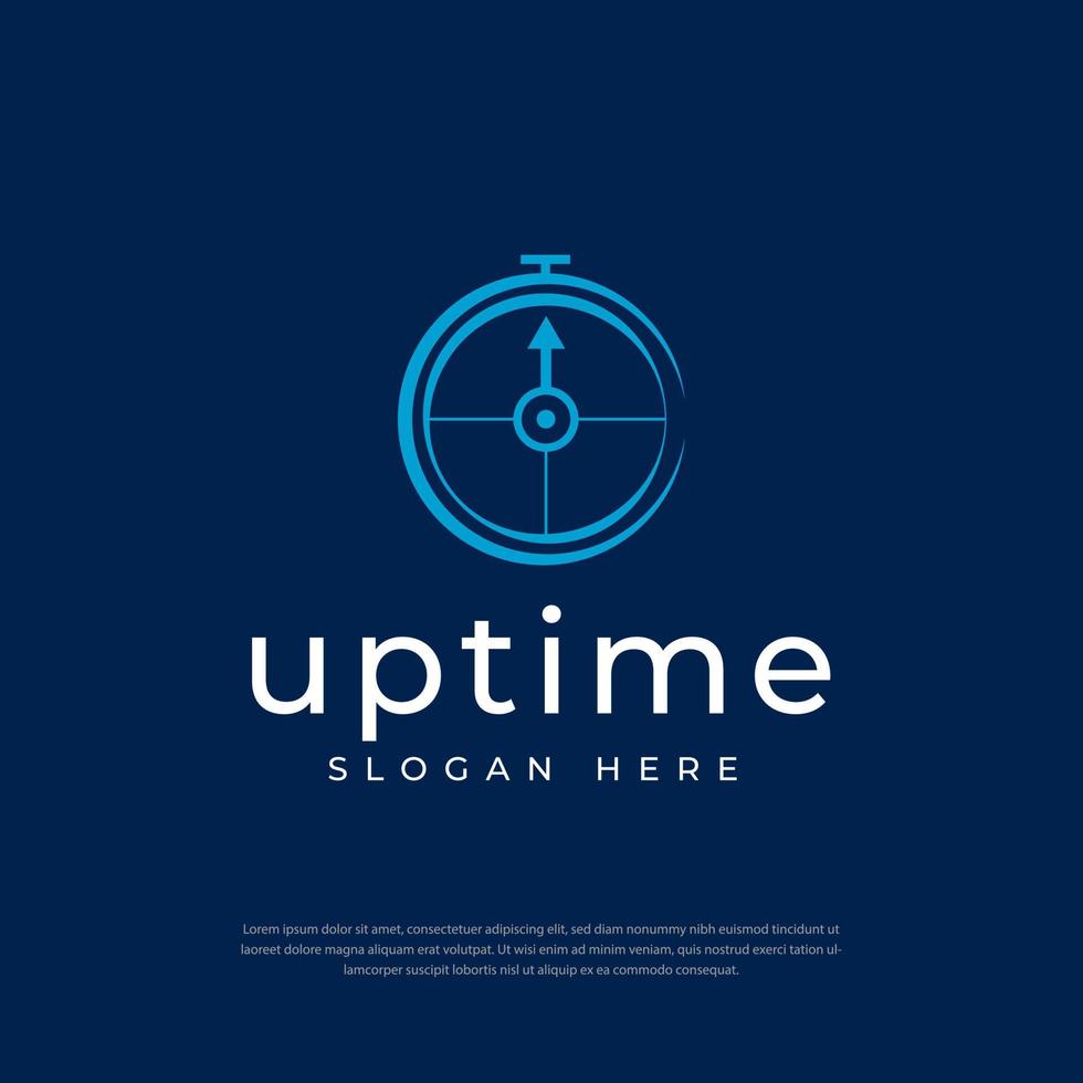 Time up logo template. Clock logo design. Time and watch vector icon. Timer symbol.