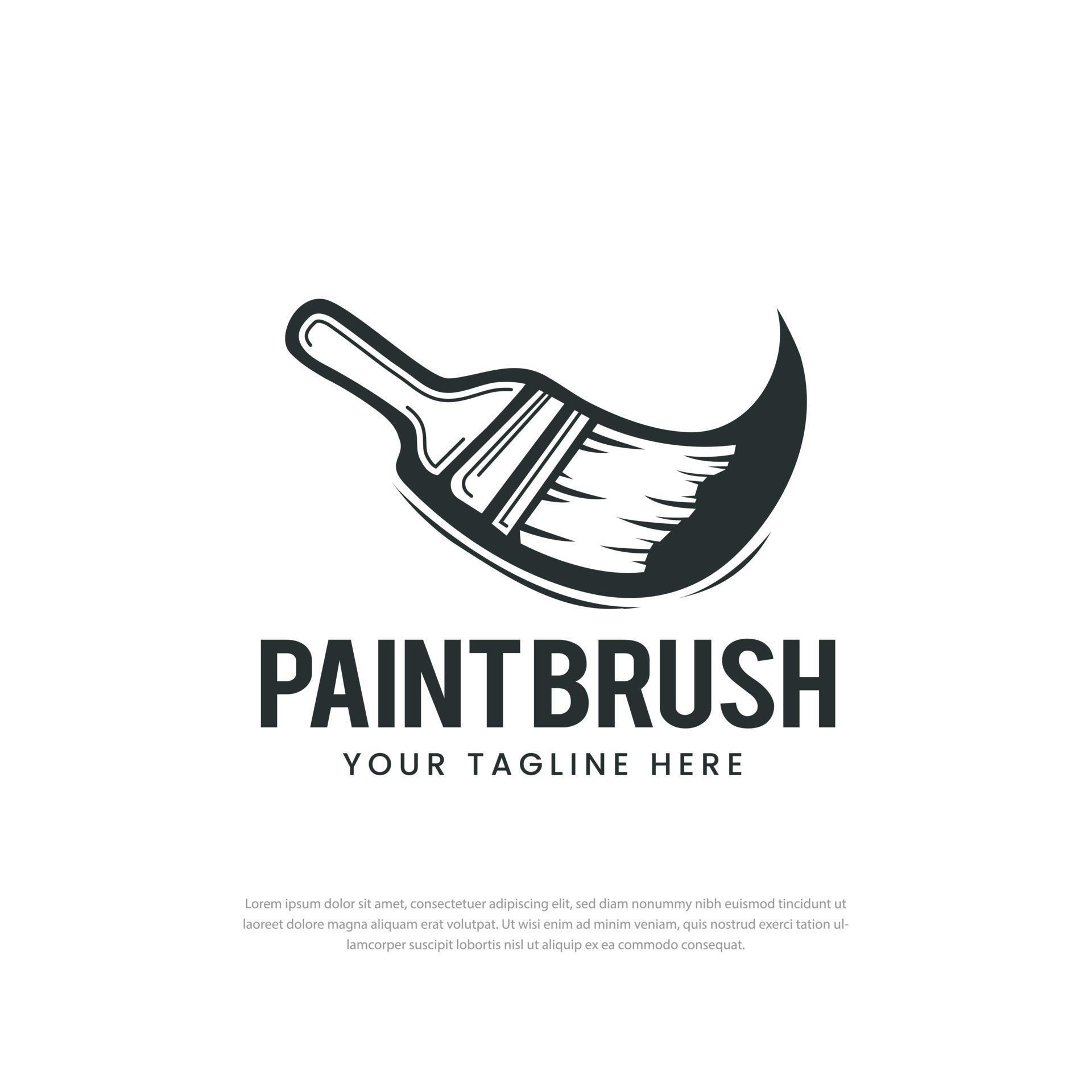 Paint Brush Design Logo Paint Business Logo Concept Vector Template Paint Brush Design Logo Paint Business Logo Concept Template And Decoration Vector