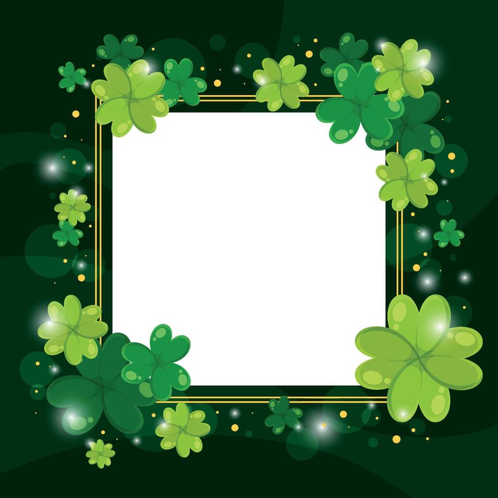 Shamrock Background Template for Saint Patrick's Day Celebration vector