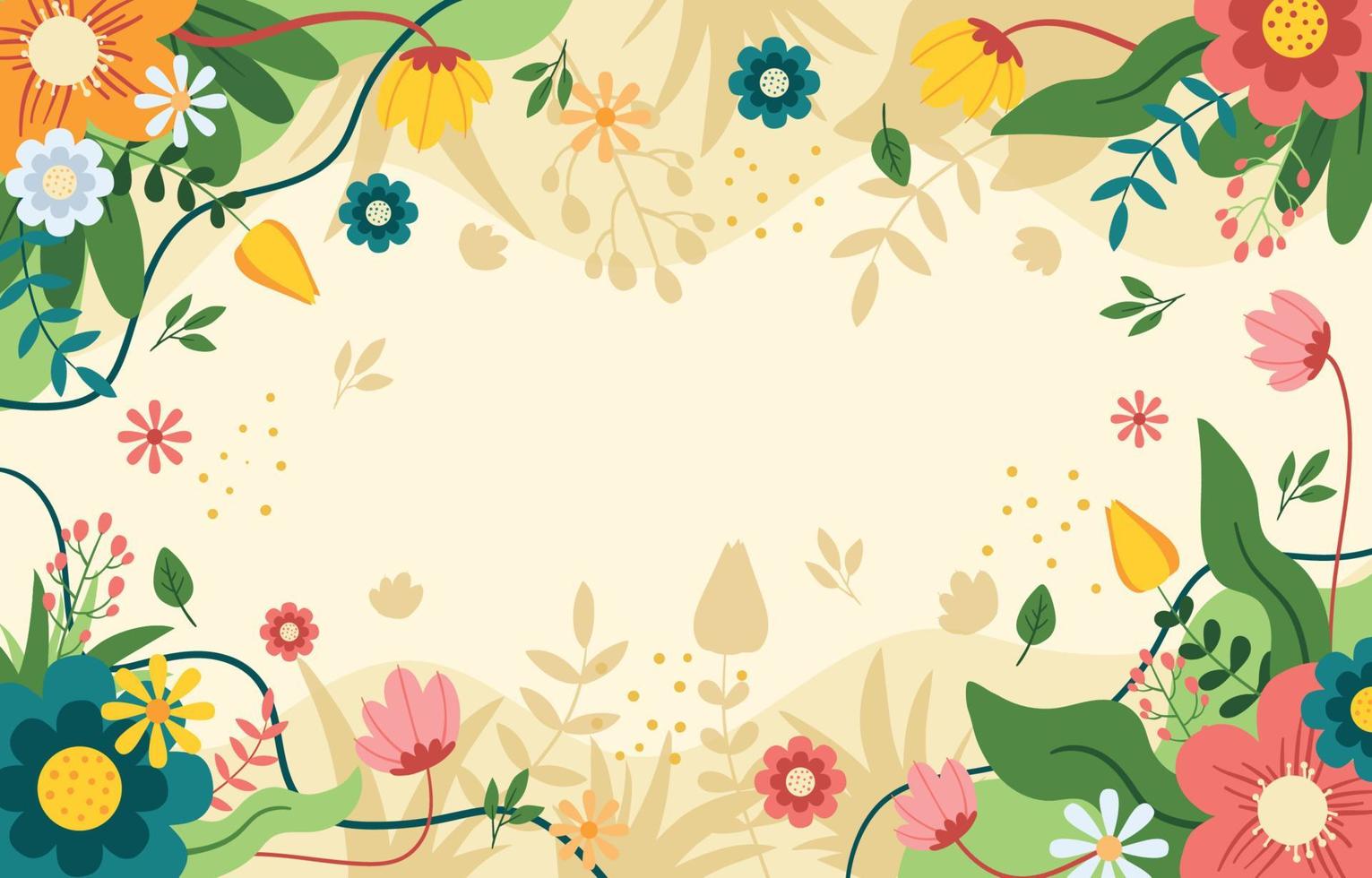 fondo de naturaleza floral de tiempo de primavera vector