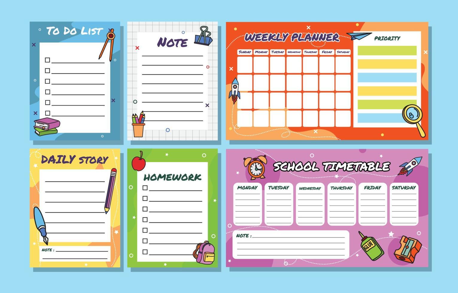 Journal Template School vector