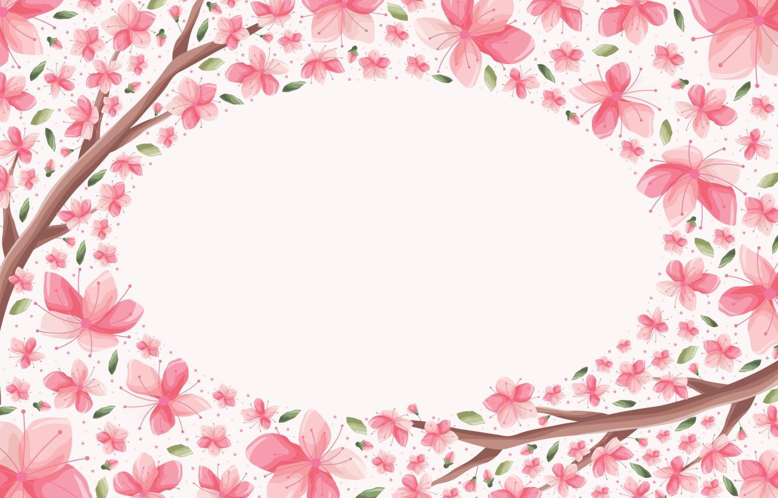 Cherry Blossom Blooming Flower Background vector