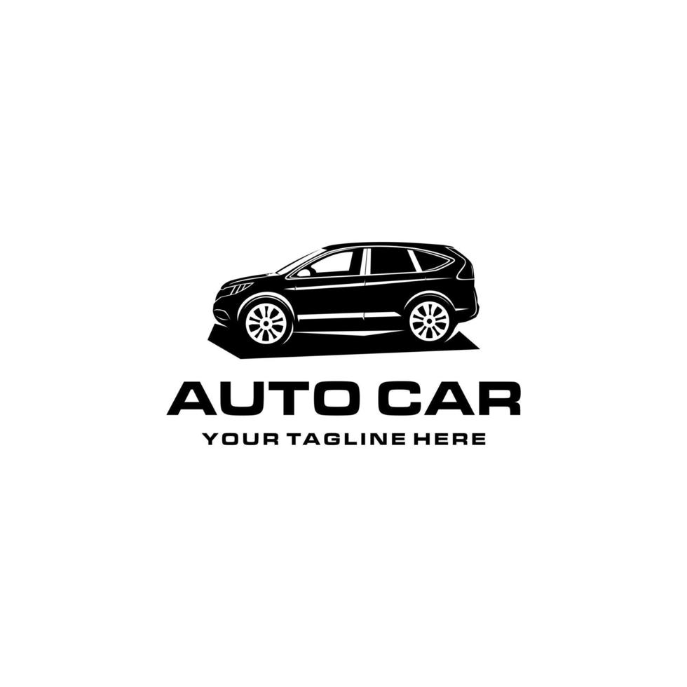 Plantilla de logotipo de coche negro con fondo negro. Diseño de logotipo de empresa de automóvil con silueta para logotipo de empresa automotriz, lavado de autos, garaje, servicio, pintura. vector