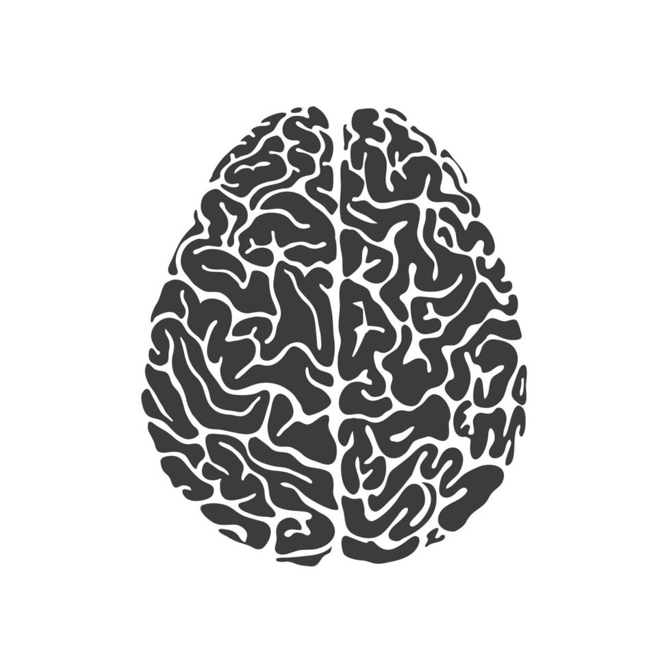 Human brain icon vector