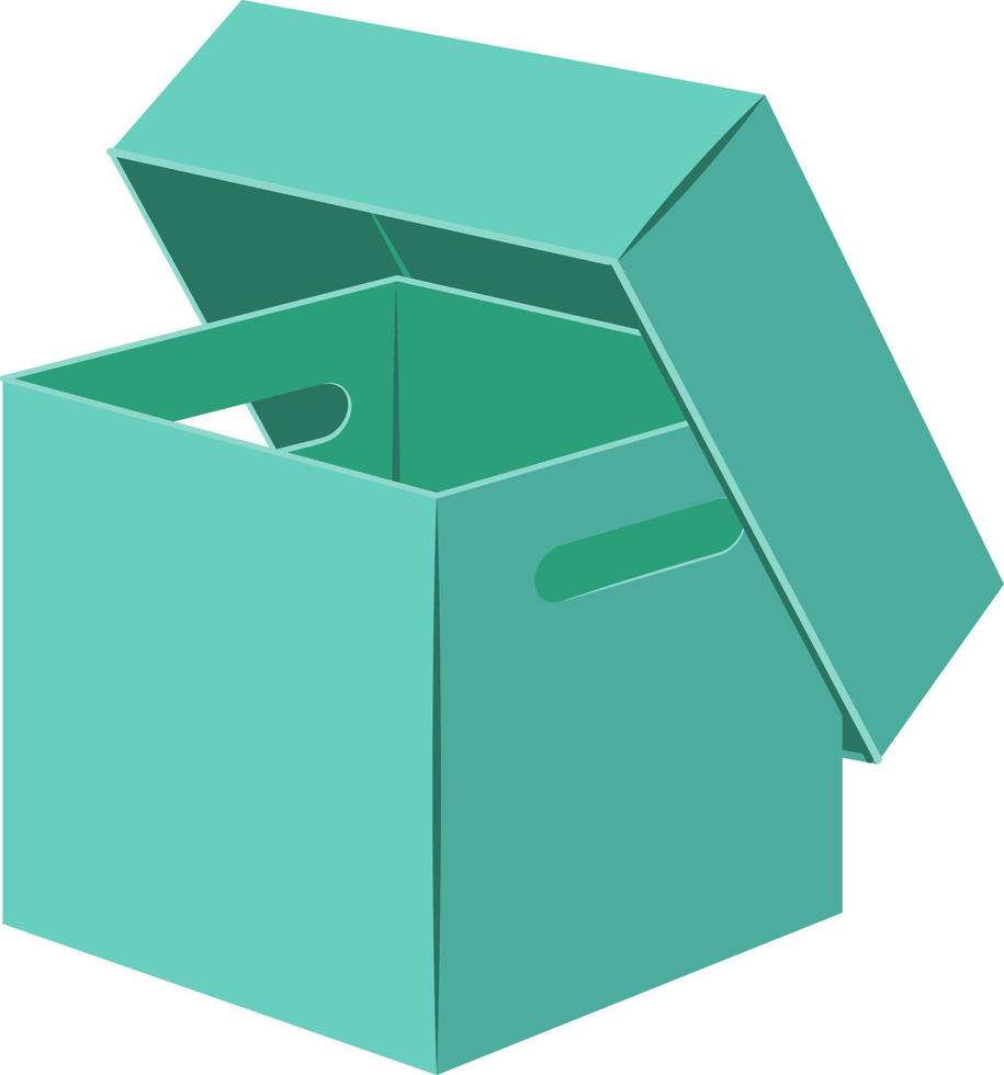 Half-open paper box vector