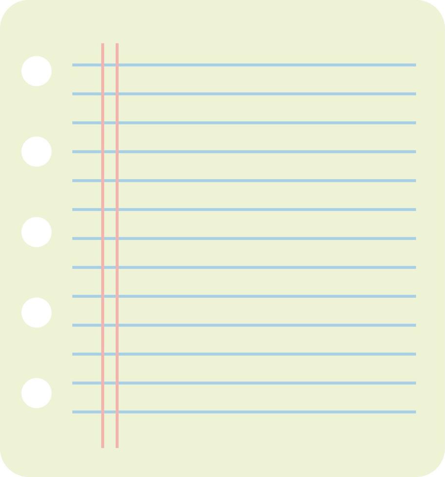 Blank lined notepaper vector