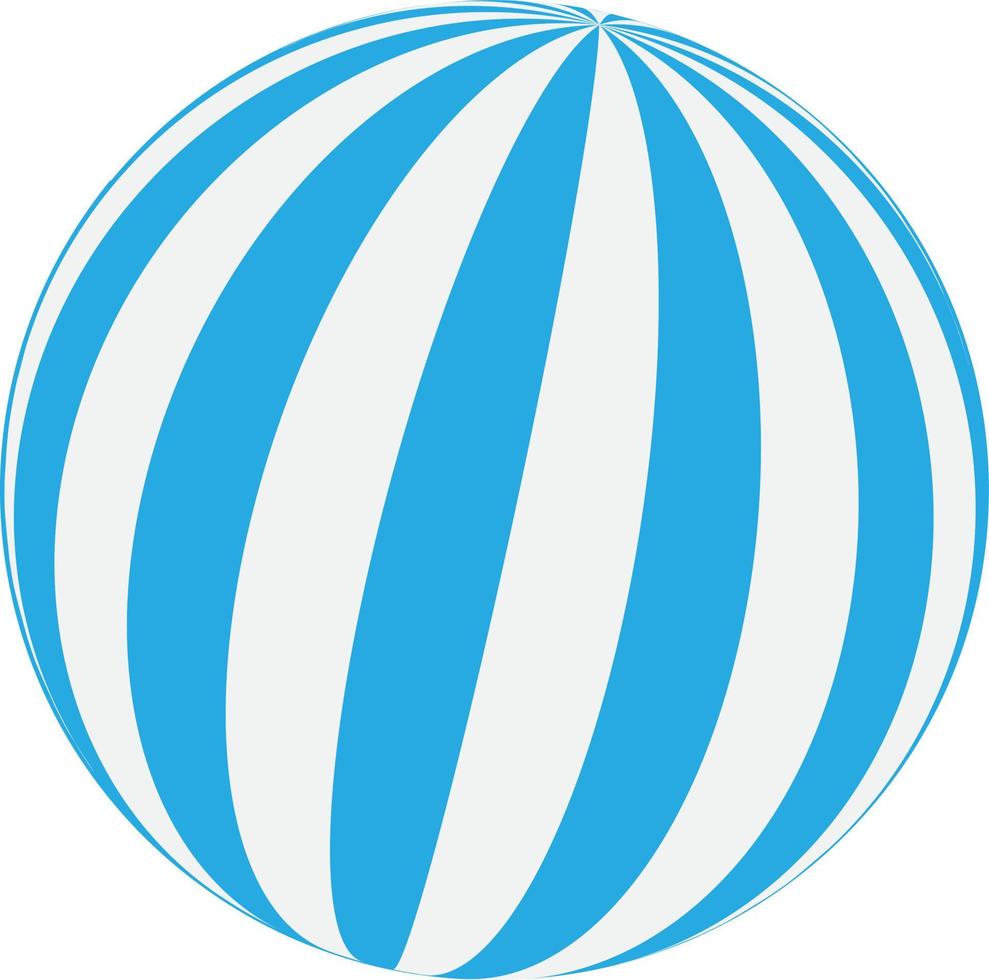 Blue striped Beach ball vector