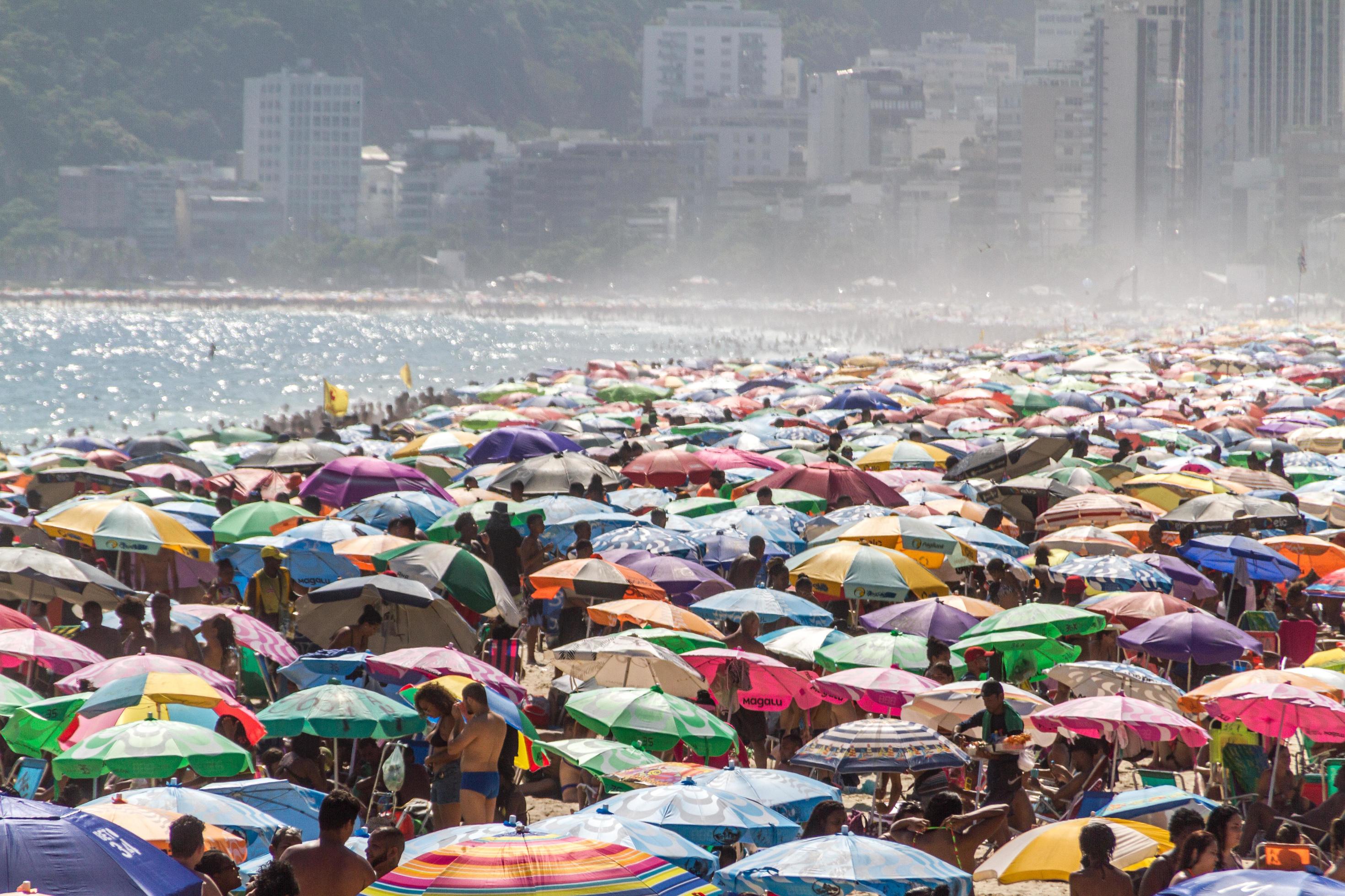 Crowded Ipanema Beach On A Typical Summer Day In Rio De Janeiro Brazil Stock Photo At Vecteezy