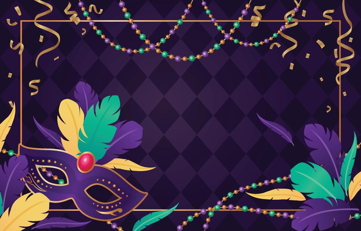 fondo del festival de mardi gras vector