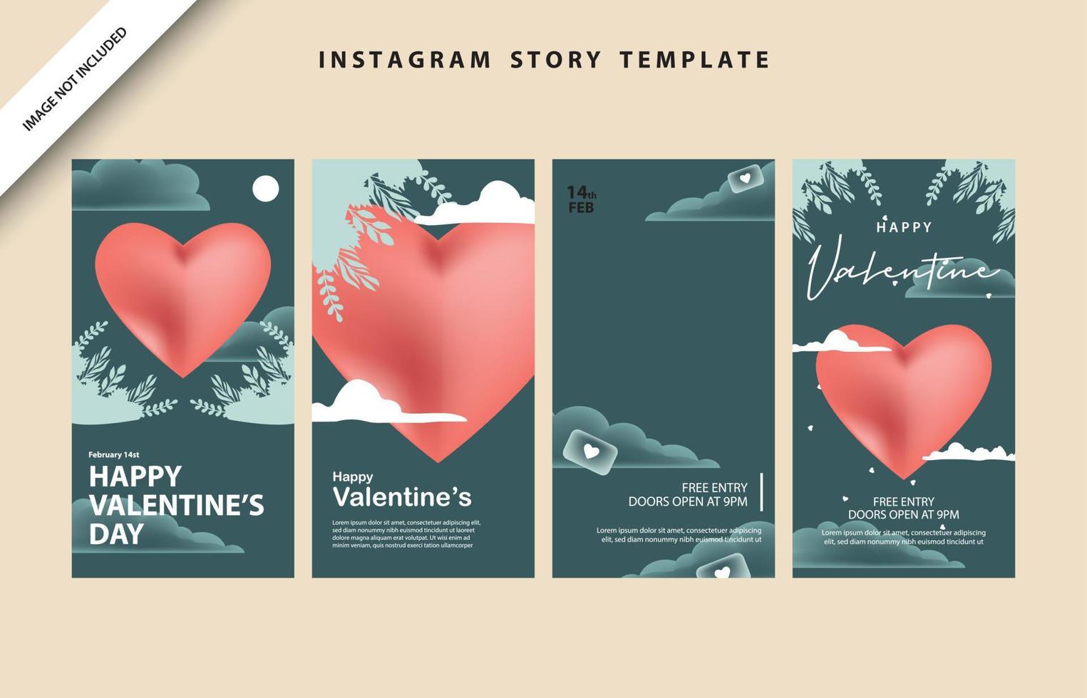 happy valentines day social media poster banner flyer pattern event abstract layout illustration background february party wallpaper template label backdrop modern vector design sale red romantic red
