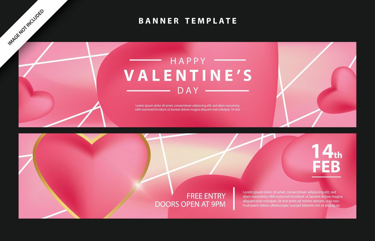 happy valentines day social media poster banner flyer pattern event abstract layout illustration background february party wallpaper template label backdrop modern vector design sale red romantic red