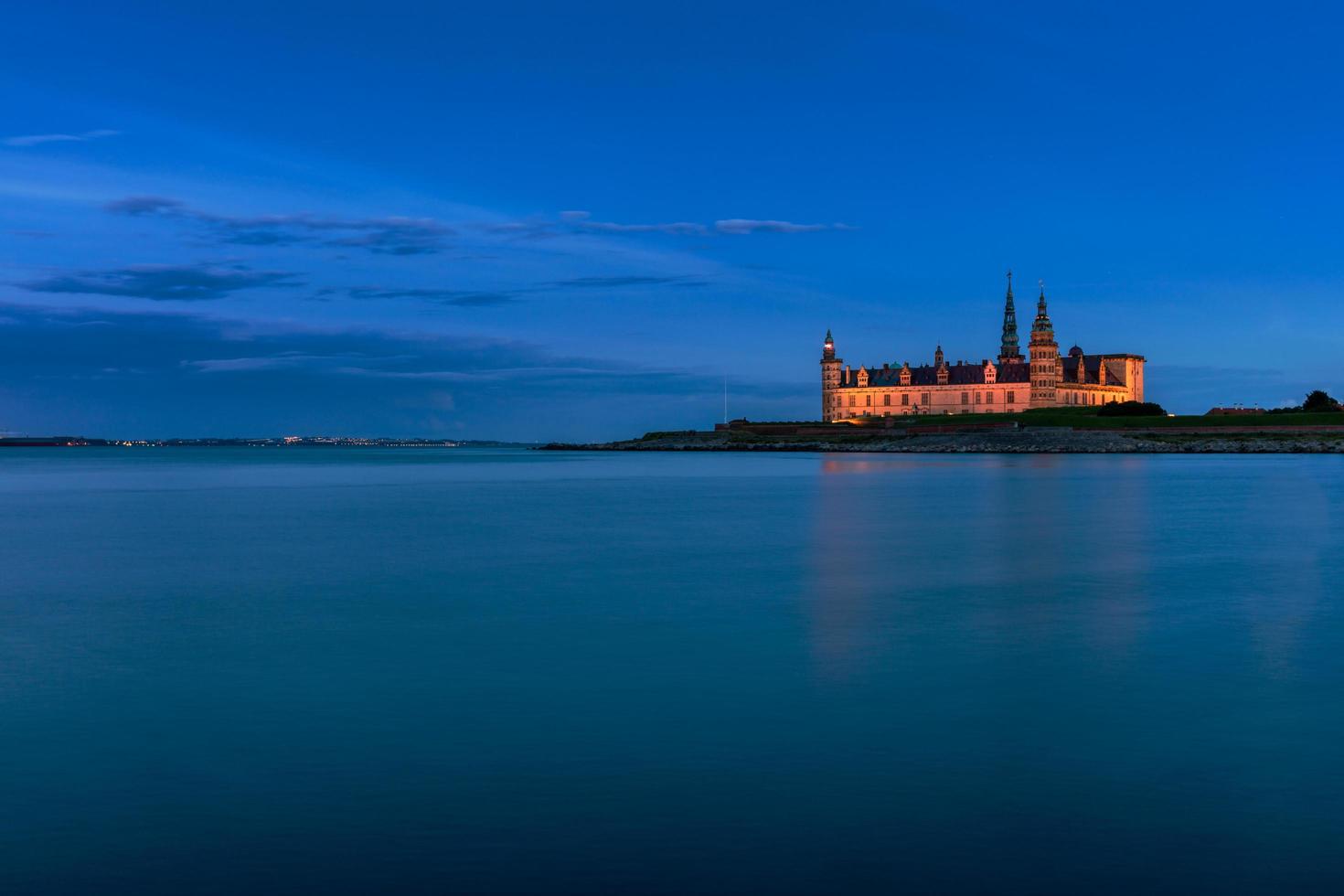 Kronborg Castle in Helsingor Denmark seen in the early evening hours photo