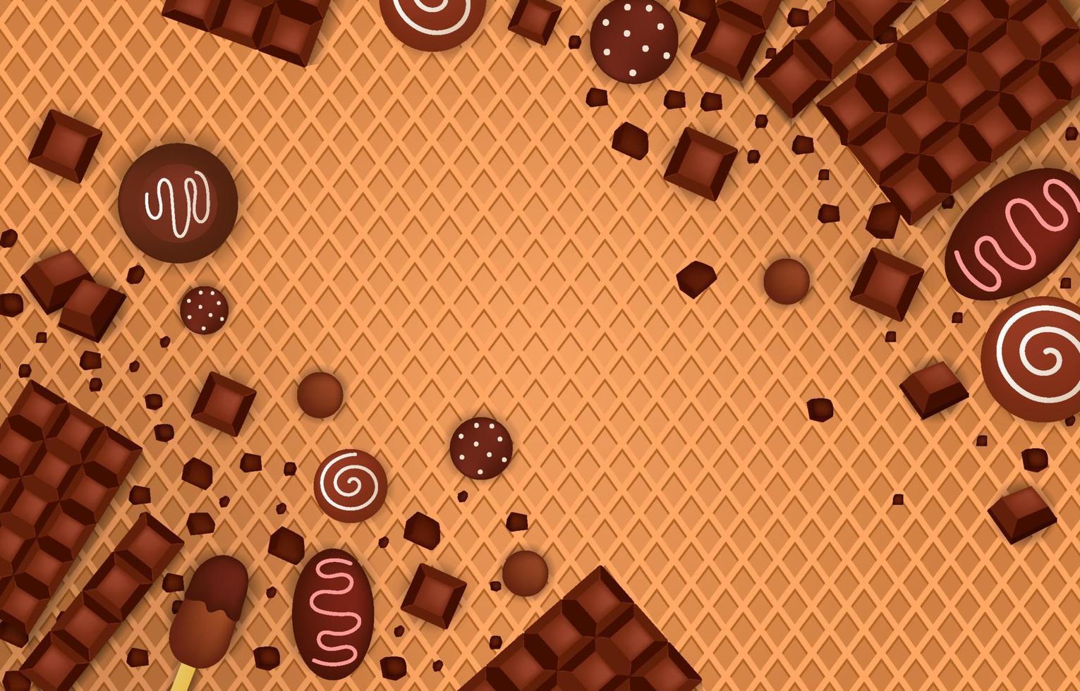 Various Chocolate Background vector