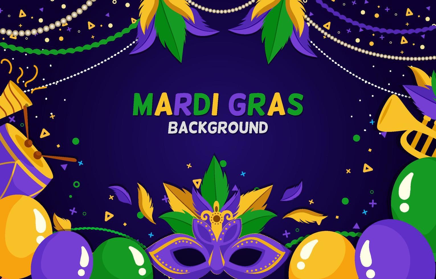 fondo de música mardi gras vector