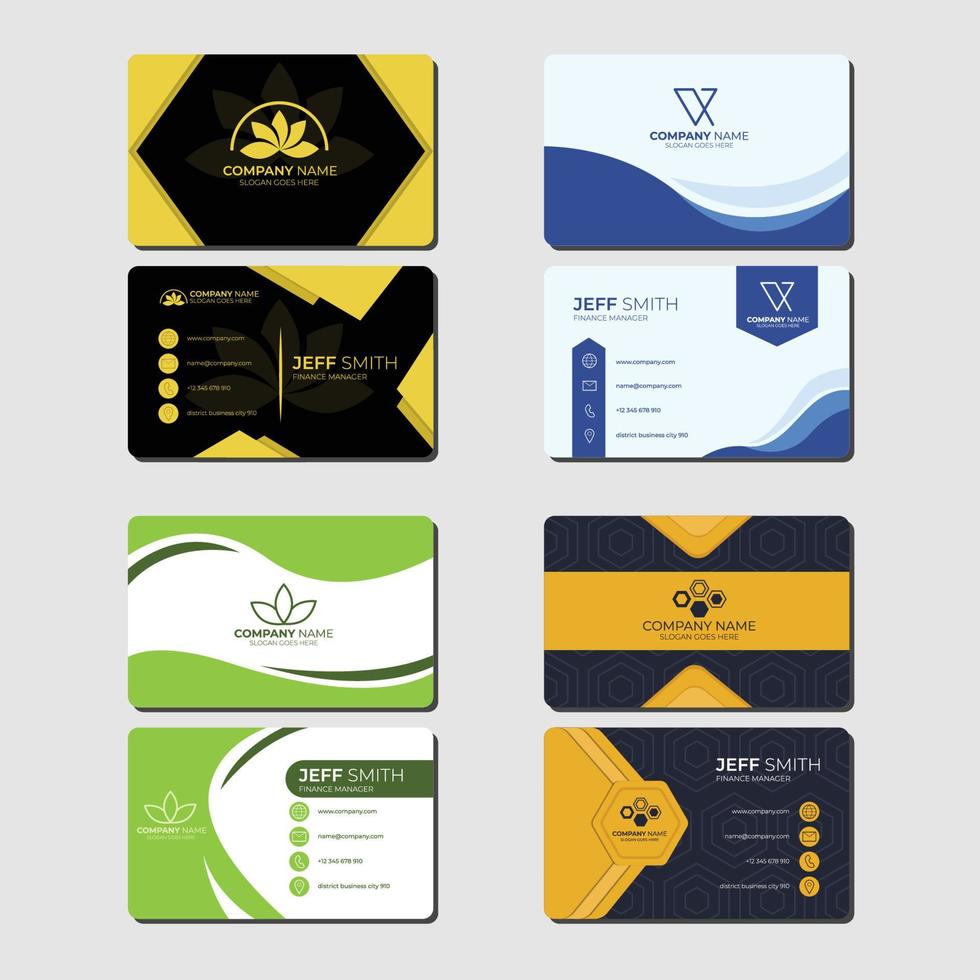 Business Card Templates Collection vector