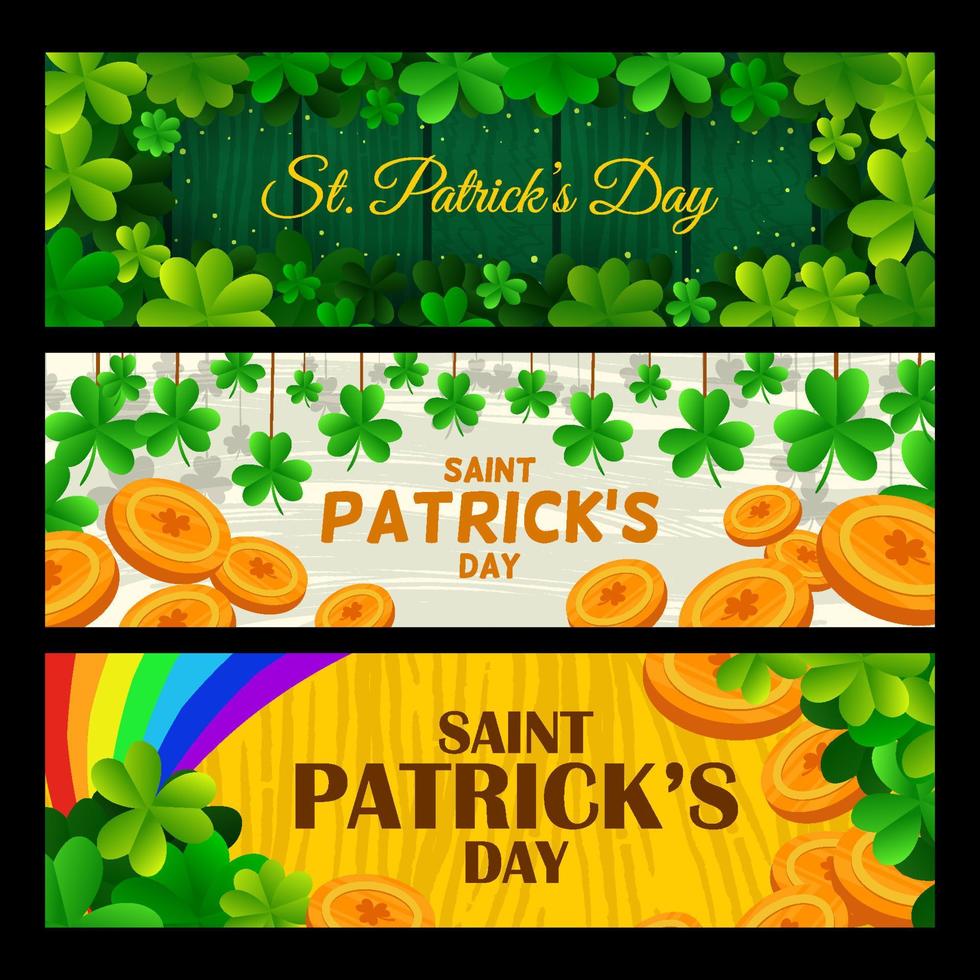 St Patrick's Day Shamrock Banner vector