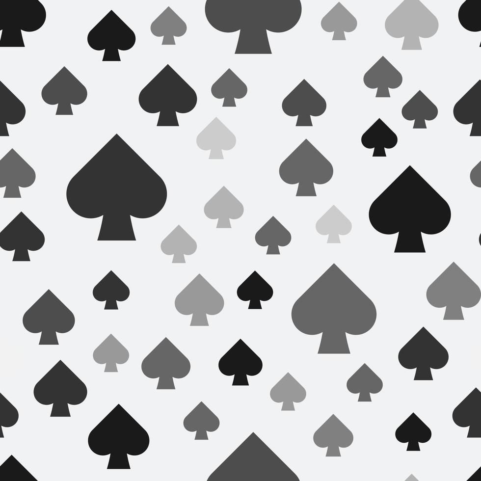 grey shades spades seamless pattern perfect for background or wallpaper vector