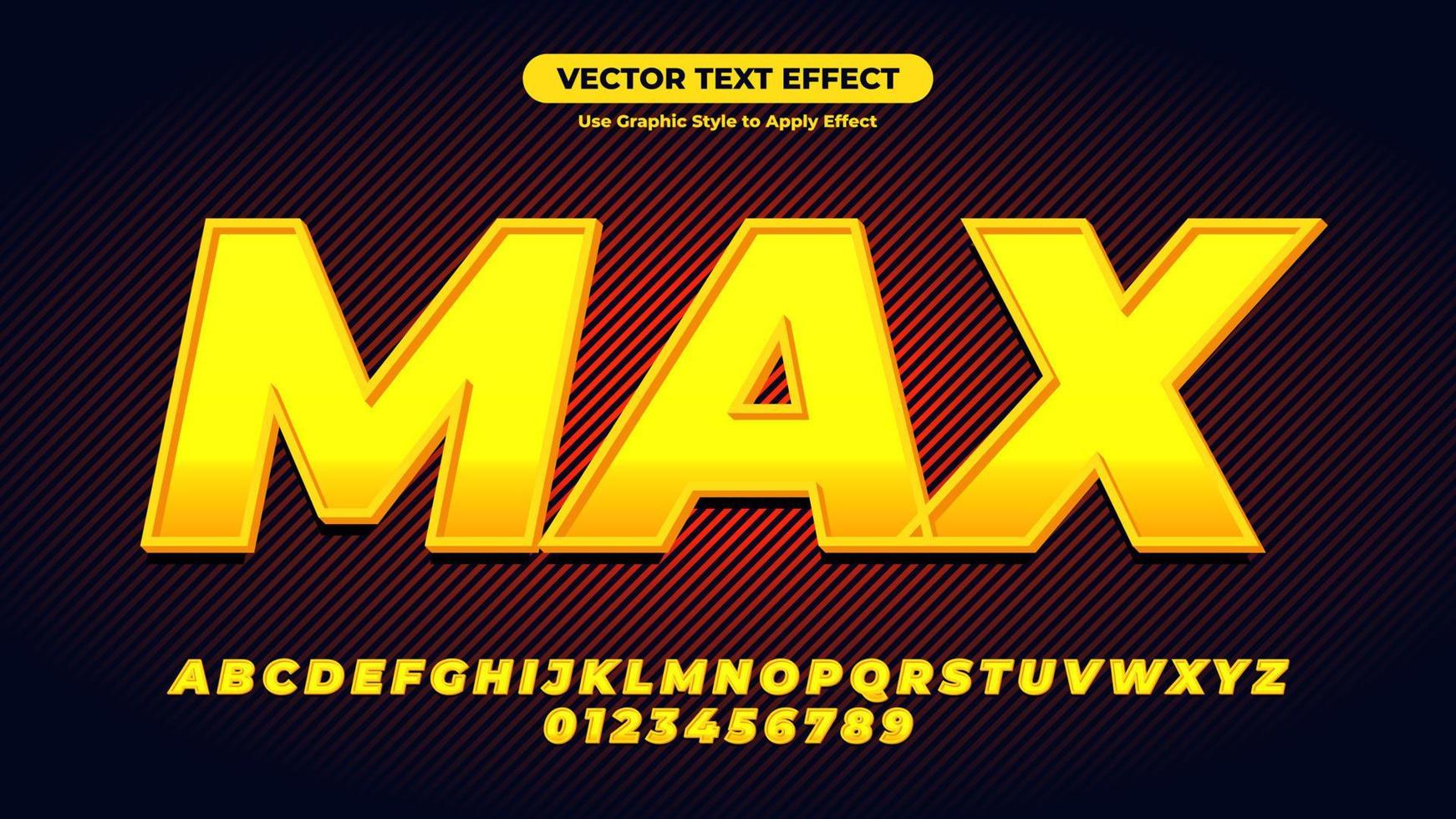 Max 3D Text Effect vector