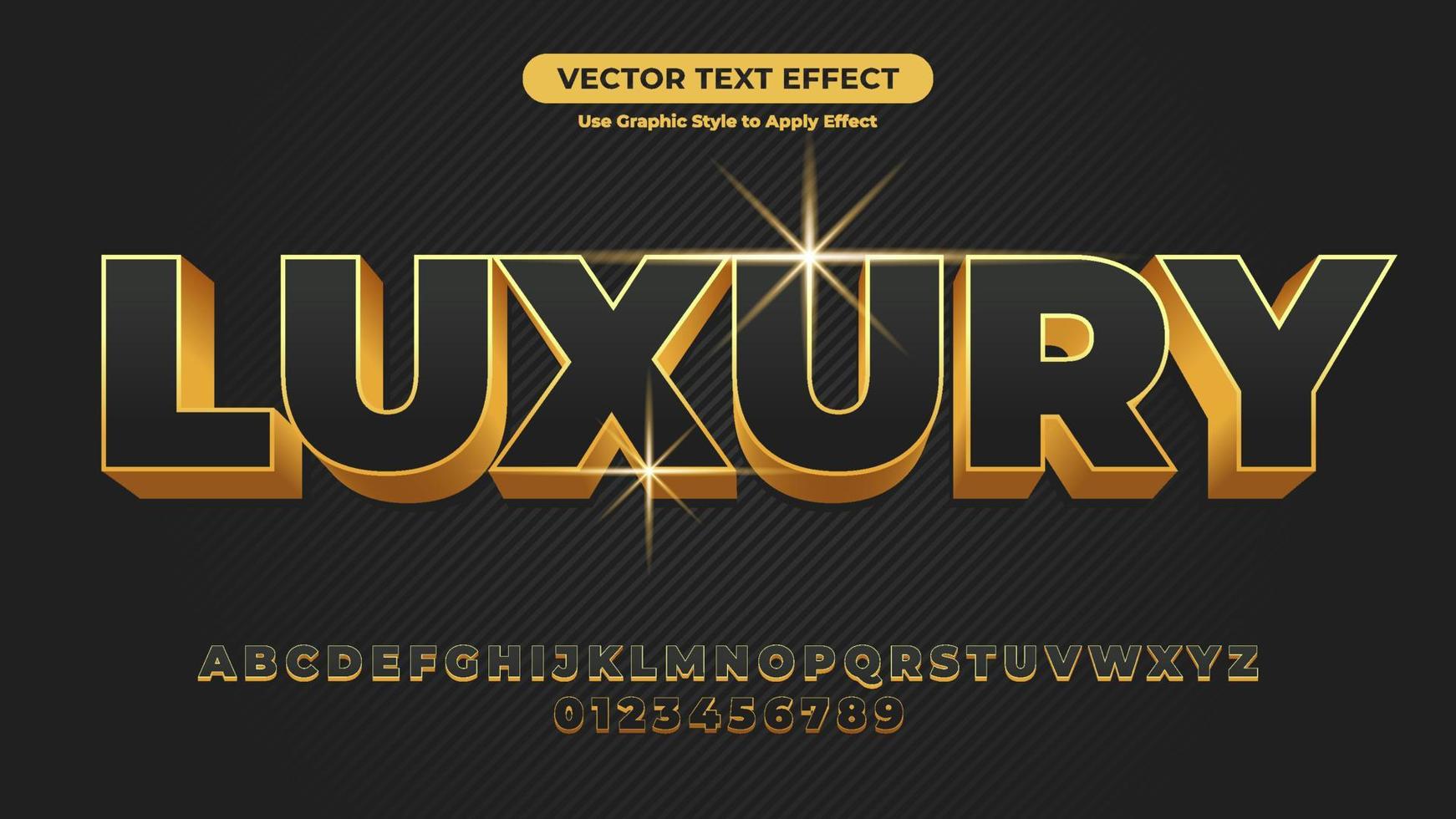 efecto de texto 3d de lujo vector