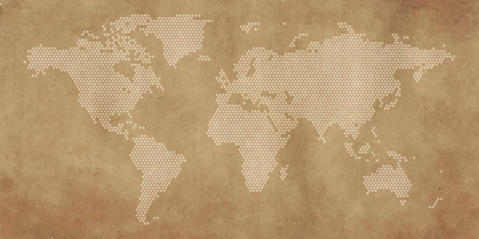 World map template with continents, North and South America, Europe and Asia, Africa and Australia vector