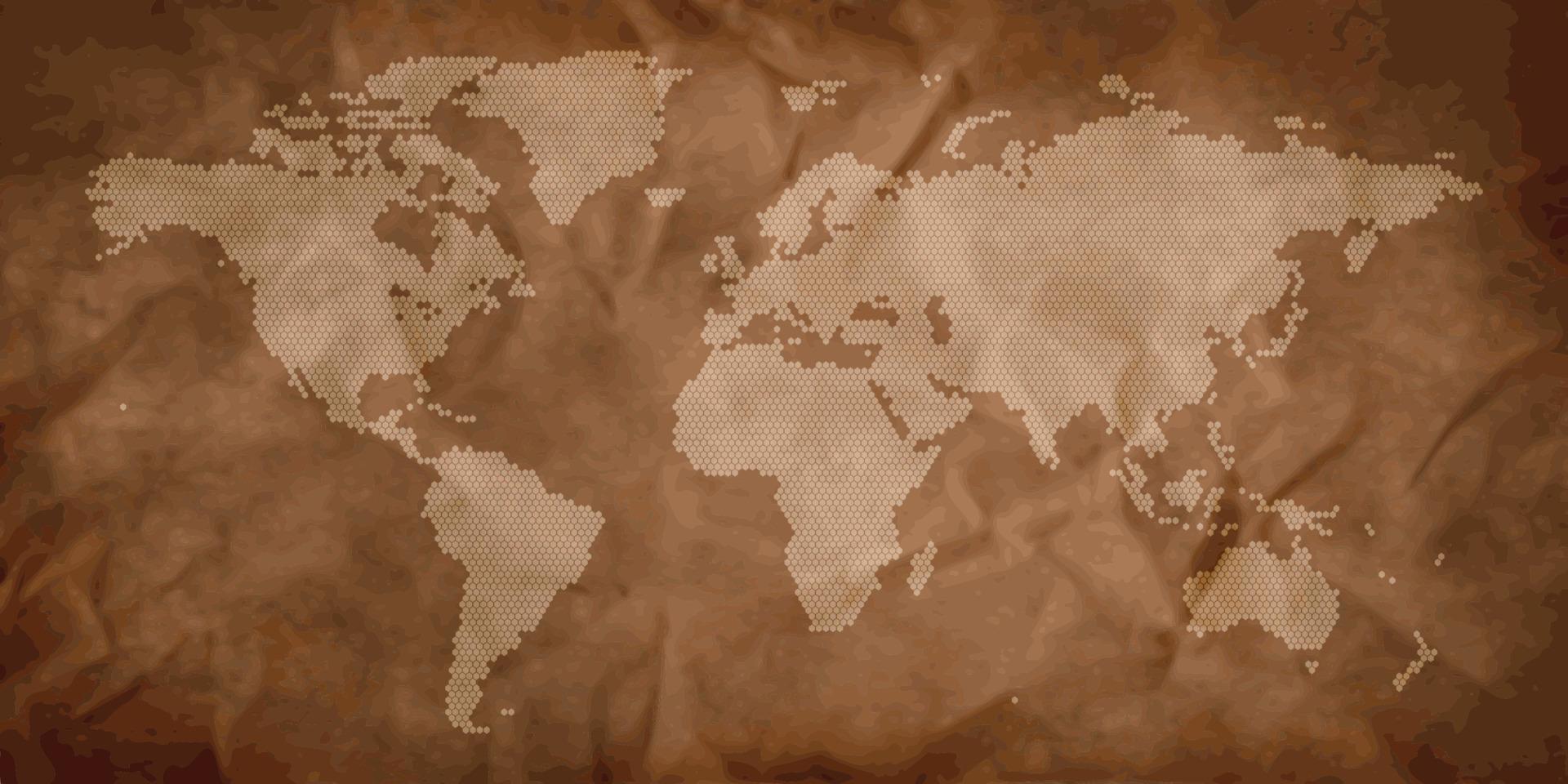 World map template with continents, North and South America, Europe and Asia, Africa and Australia vector