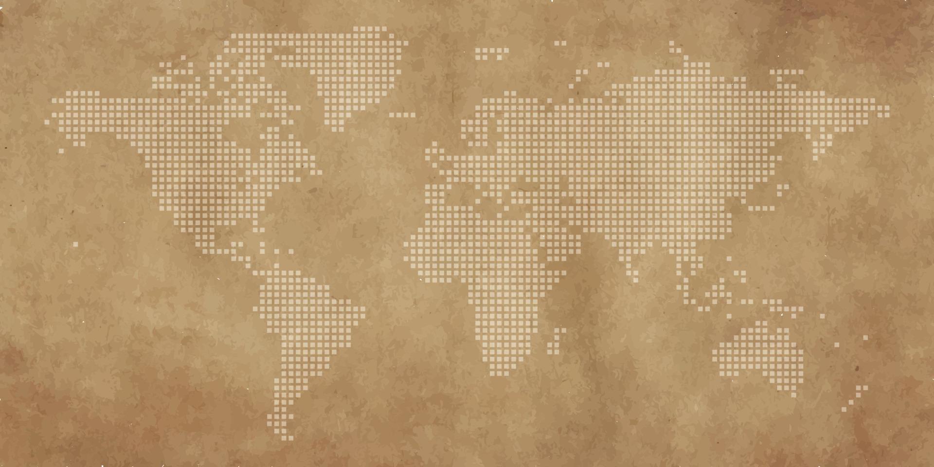 World map template with continents, North and South America, Europe and Asia, Africa and Australia vector