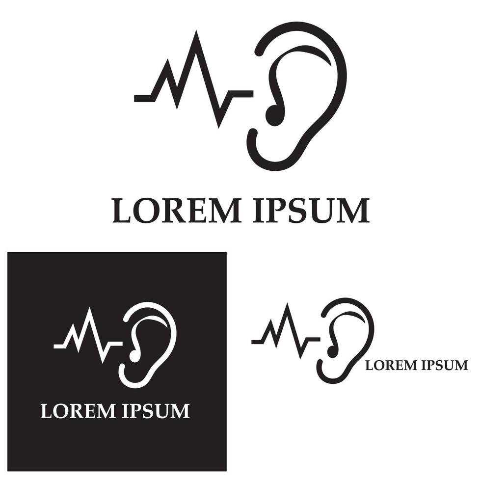 Hearing Logo Template vector icon design