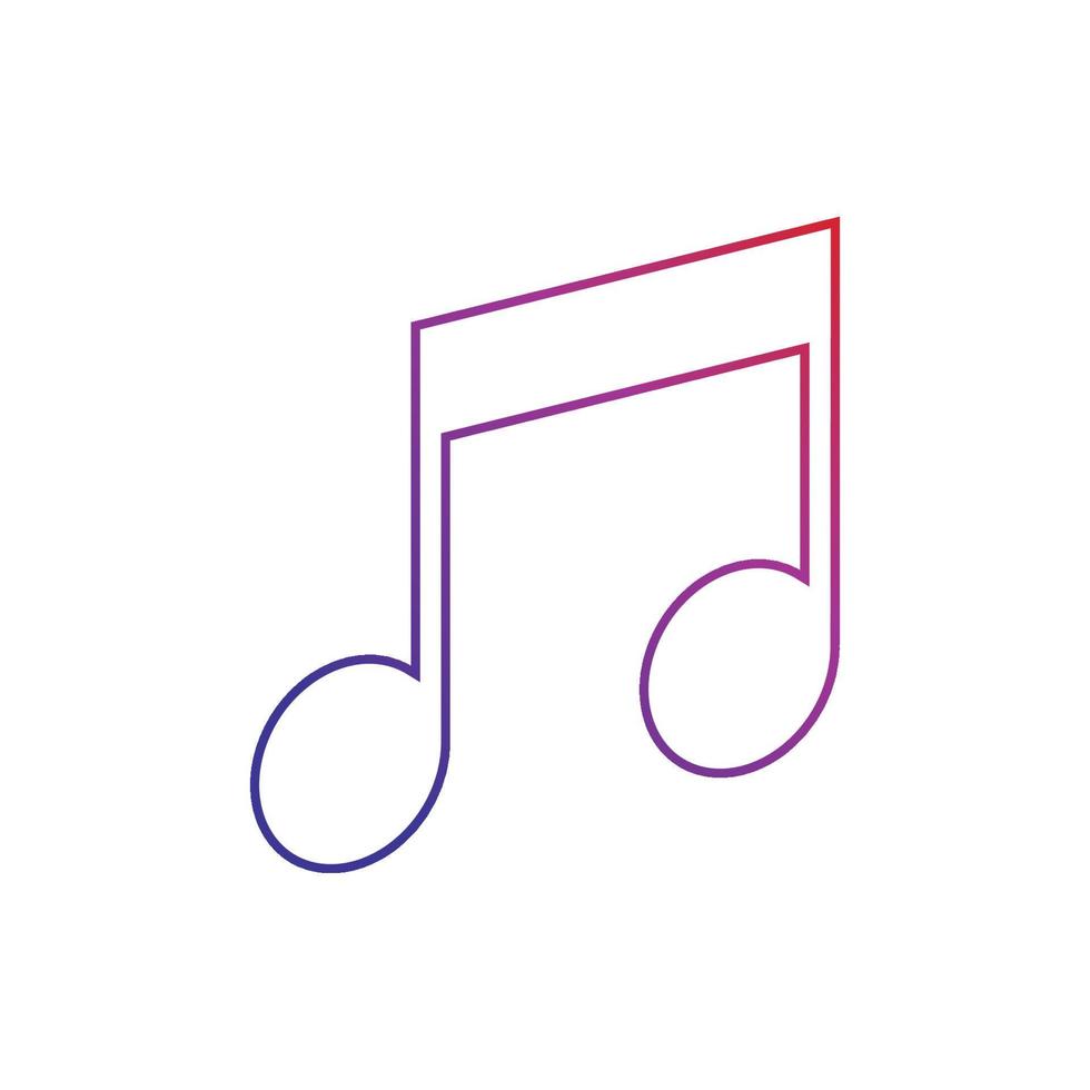 Music note Icon Vector illustration design