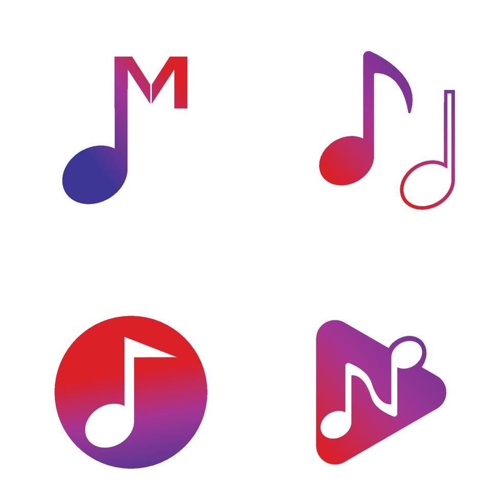 Music note Icon Vector illustration design