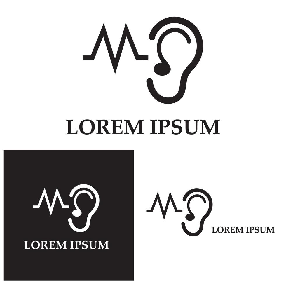 Hearing Logo Template vector icon design