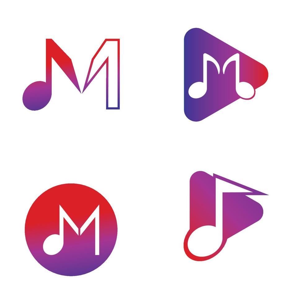 Music note Icon Vector illustration design