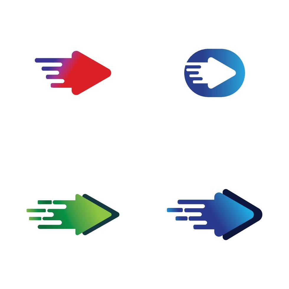 fast arrow logo vector template