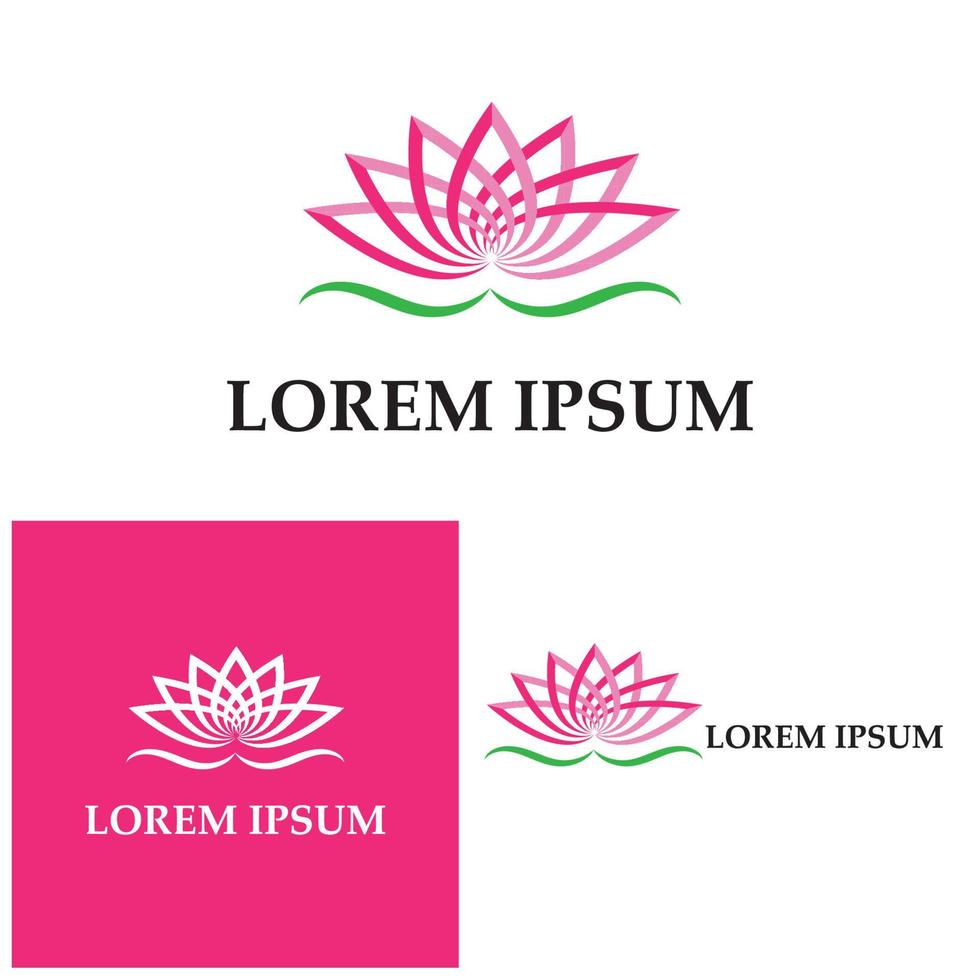 Beauty Vector lotus flowers design logo Template icon